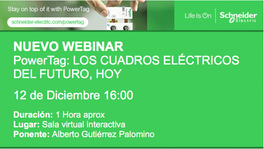 Webinar Schneider: Power Tag, los cuadros eléctricos del futuro, hoy
